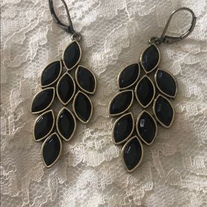Antiqued Leaf Chandelier Earrings